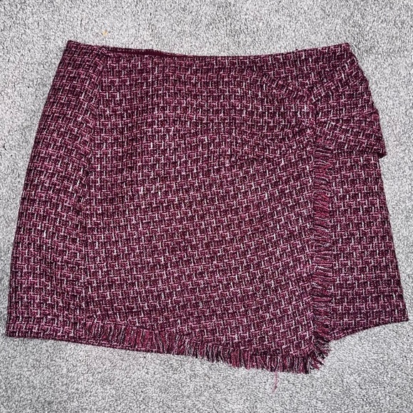 Pink Tweed Mini Skirt - Picture 3 of 5